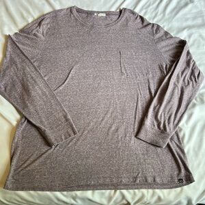 Men’s long sleeve t-shirt; XL; purple heather